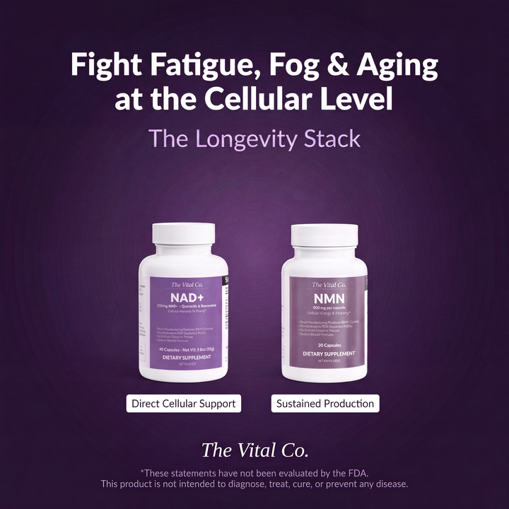 The Longevity Stack — NAD+ and NMN for cellular energy and healthy aging